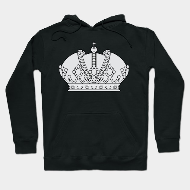 Imperial crown (silver) Hoodie by PabloDeChenez
